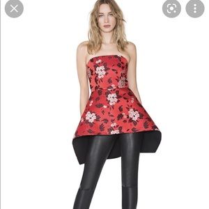 Alice Olivia Duncan Strapless Peplum Top